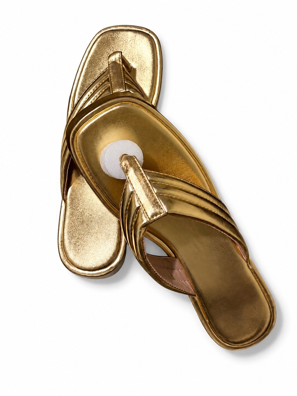 Metallic Gold Women's Thong Sandals
